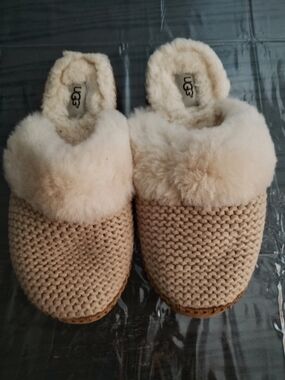 UGG Chestnut Knit Shearling Slip-On Clog